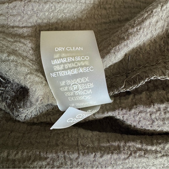 Calvin Klein Olive Green Collared Romper Size 4 Utility Chic Safari Style - Picture 9 of 9